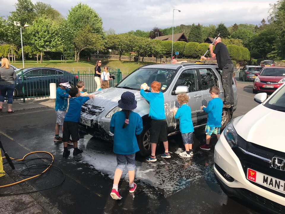 Beavers at the car wash